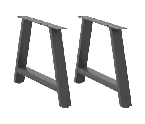 Kafijas Galdiņa Kājas, 2 Gab., A-Veida, Antracīta Krāsā, 60X(42-43) Cm, Tērauds Vidaxl