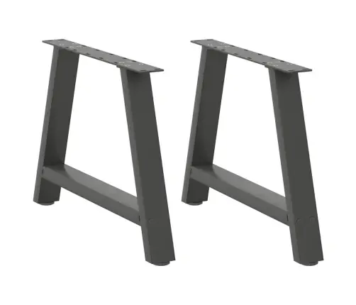 Kafijas Galdiņa Kājas, 2 Gab., A-Veida, Antracīta Krāsā, 70X(42-43) Cm, Tērauds Vidaxl