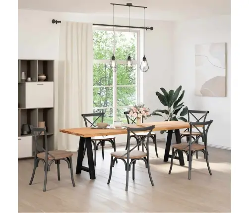 Valgomojo Stalo Kojelės, A Formos, 2 Vnt., Juodos, 60X(72-73) cm Plienas