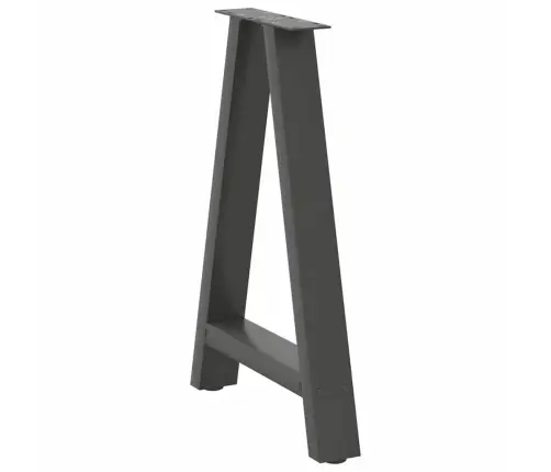 Valgomojo Stalo Kojos, 2 Vnt., Antracito Spalvos, 60X(72-73) cm Plienas