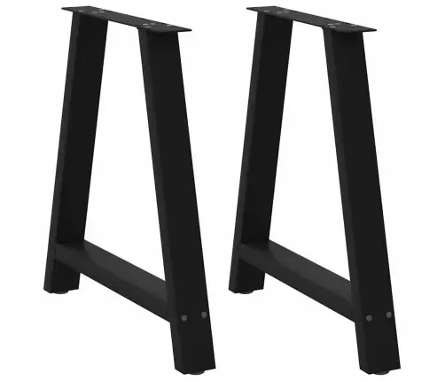 Ēdamgalda Kājas, 2 Gab., A-Veida, Melnas, 70X(72-73) Cm, Tērauds Vidaxl