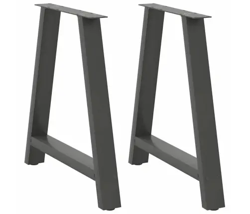 Ēdamgalda Kājas, 2 Gab., A-Veida, Antracīta Krāsā, 70X(72-73) Cm, Tērauds Vidaxl