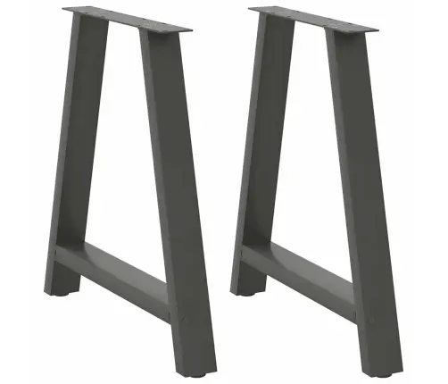 Valgomojo Stalo Kojos, 2 Vnt., Antracito Spalvos, 80X(72-73) cm Plienas, A Formos