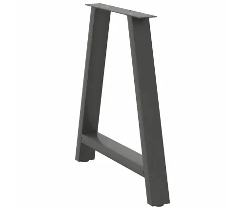 Valgomojo Stalo Kojos, 2 Vnt., Antracito Spalvos, 80X(72-73) cm Plienas, A Formos
