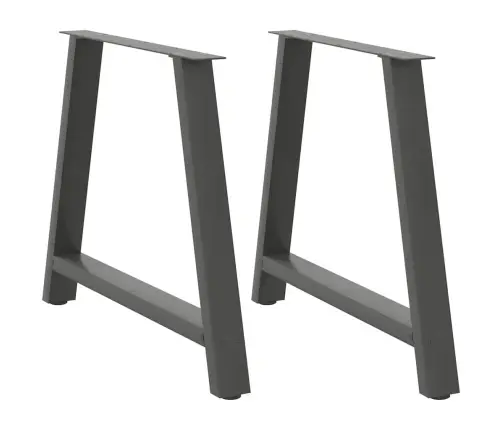 Ēdamgalda Kājas, 2 Gab., A-Veida, Antracīta Krāsā, 90X(72-73) Cm, Tērauds Vidaxl