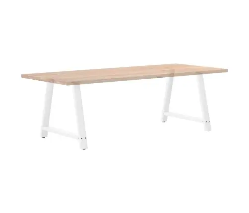Ēdamgalda Kājas, 2 Gab., A-Veida, Baltas, 100X(72-73) Cm, Tērauds Vidaxl