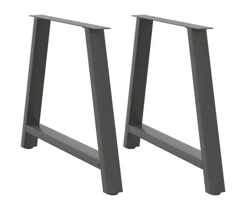Valgomojo Stalo Kojos, A Formos, 2 Vnt., Antracito Spalvos, 100X(72-73) cm Plienas