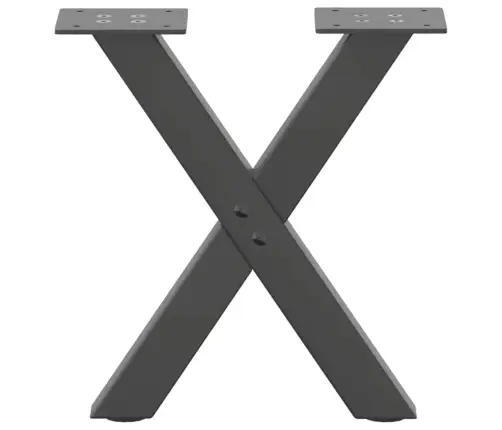 Kafijas Galdiņa Kājas, 2 Gab., X-Veida, Antracīta Krāsā, 30X(30-31) Cm, Tērauds Vidaxl