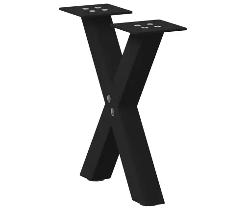 Kafijas Galdiņa Kājas, 2 Gab., X-Veida, Melnas, 37X(30-31) Cm, Tērauds Vidaxl