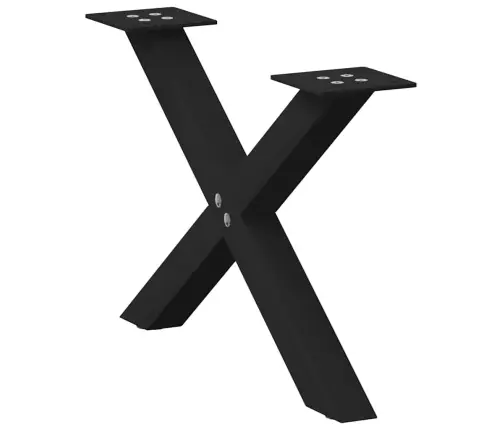 Kafijas Galdiņa Kājas, 2 Gab., X-Veida, Melnas, 50X(30-31) Cm, Tērauds Vidaxl
