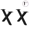 Kafijas Galdiņa Kājas, 2 Gab., X-Veida, Melnas, 50X(30-31) Cm, Tērauds Vidaxl