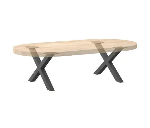 Kafijas Galdiņa Kājas, 2 Gab., X-Veida, Antracīta Krāsā, 50X(30-31) Cm, Tērauds Vidaxl