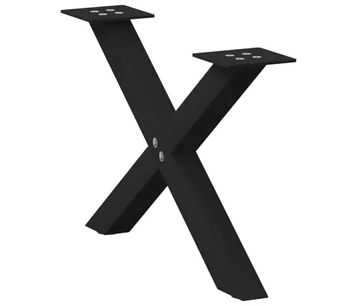 Kafijas Galdiņa Kājas, 2 Gab., X-Veida, Melnas, 60X(30-31) Cm, Tērauds Vidaxl