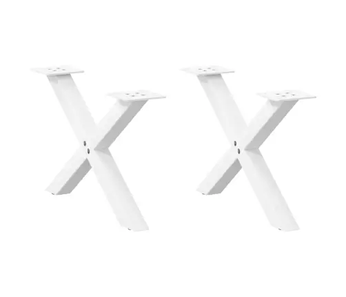 Kafijas Galdiņa Kājas, 2 Gab., X-Veida, Baltas, 60X(30-31) Cm, Tērauds Vidaxl