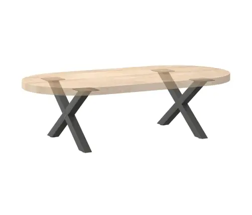 Kafijas Galdiņa Kājas, 2 Gab., X-Veida, Antracīta Krāsā, 60X(30-31) Cm, Tērauds Vidaxl