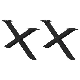 Kafijas Galdiņa Kājas, 2 Gab., X-Veida, Melnas, 70X(30-31) Cm, Tērauds Vidaxl