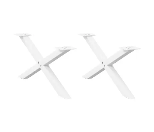 Kafijas Galdiņa Kājas, 2 Gab., X-Veida, Baltas, 70X(30-31) Cm, Tērauds Vidaxl