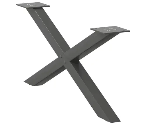 Kafijas Galdiņa Kājas, 2 Gab., X-Veida, Antracīta Krāsā, 70X(30-31) Cm, Tērauds Vidaxl
