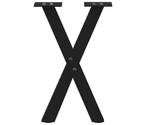 Kafijas Galdiņa Kājas, 2 Gab., X-Veida, Melnas, 28X(42-43) Cm, Tērauds Vidaxl