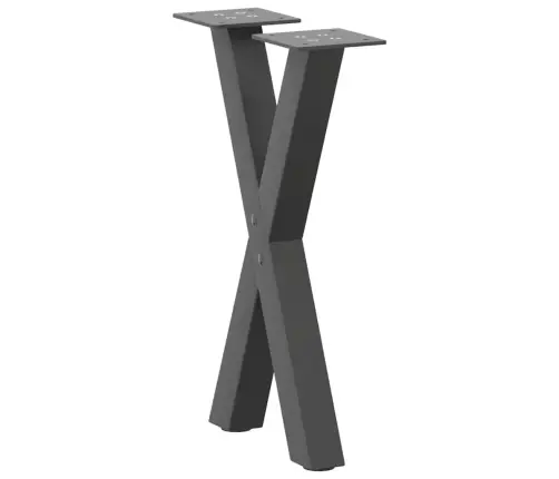 Kafijas Galdiņa Kājas, 2 Gab., X-Veida, Antracīta Krāsā, 28X(42-43) Cm, Tērauds Vidaxl