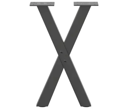 Kafijas Galdiņa Kājas, 2 Gab., X-Veida, Antracīta Krāsā, 38X(42-43) Cm, Tērauds Vidaxl