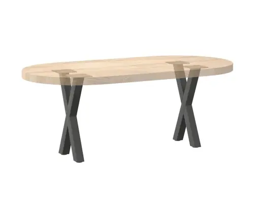 Kafijas Galdiņa Kājas, 2 Gab., X-Veida, Antracīta Krāsā, 38X(42-43) Cm, Tērauds Vidaxl