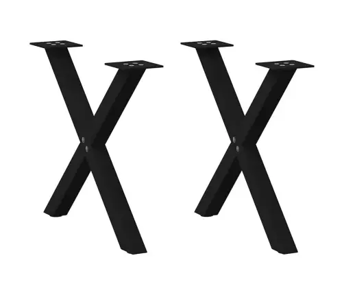 Kafijas Galdiņa Kājas, 2 Gab., X-Veida, Melnas, 50X(42-43) Cm, Tērauds Vidaxl