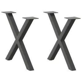 Kafijas Galdiņa Kājas, 2 Gab., X-Veida, Antracīta Krāsā, 50X(42-43) Cm, Tērauds Vidaxl Kafijas Galdiņa Kājas, 2 Gab., X-Veida, Antracīta Krāsā, 50X(42-43) Cm, Tērauds Vidaxl