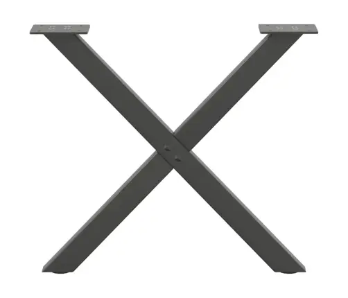 Kafijas Galdiņa Kājas, 2 Gab., X-Veida, Antracīta Krāsā, 50X(42-43) Cm, Tērauds Vidaxl
