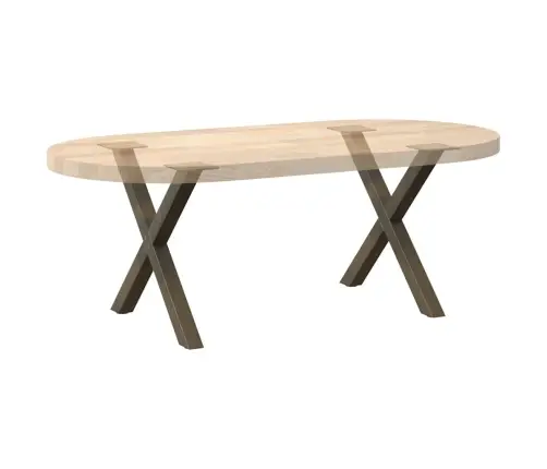 Kafijas Galdiņa Kājas, 2 Gab., X-Veida, Dabīgs Tērauds, 50X(42-43) Cm Vidaxl