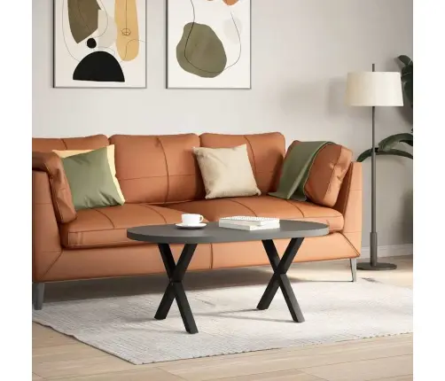 Kafijas Galdiņa Kājas, 2 Gab., X-Veida, Melnas, 60X(42-43) Cm, Tērauds Vidaxl