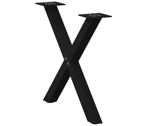 Kafijas Galdiņa Kājas, 2 Gab., X-Veida, Melnas, 60X(42-43) Cm, Tērauds Vidaxl