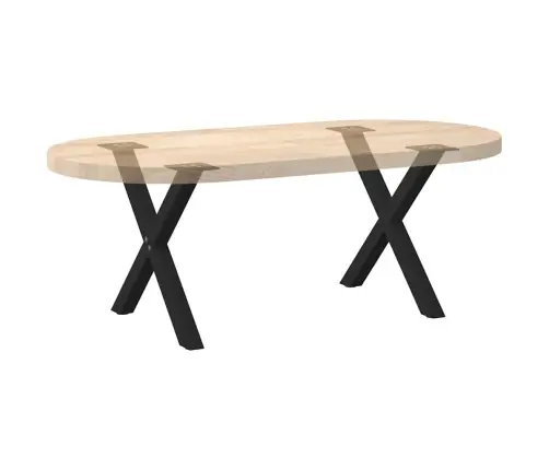 Kafijas Galdiņa Kājas, 2 Gab., X-Veida, Melnas, 60X(42-43) Cm, Tērauds Vidaxl