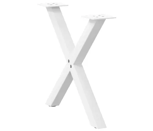 Kafijas Galdiņa Kājas, 2 Gab., X-Veida, Baltas, 60X(42-43) Cm, Tērauds Vidaxl