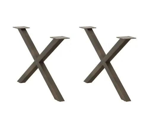 Kohvilaua Jalad X-Kujulised 2 Tk, Naturaalne Teras, 70 X (42–43) cm Teras