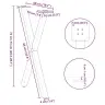 Valgomojo Stalo Kojos, X Formos, 2 Vnt., Juodos, 50X(72-73) cm Plienas