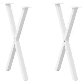 Ēdamgalda Kājas, 2 Gab., X-Veida, Baltas, 50X(72-73) Cm, Tērauds Vidaxl Ēdamgalda Kājas, 2 Gab., X-Veida, Baltas, 50X(72-73) Cm, Tērauds Vidaxl