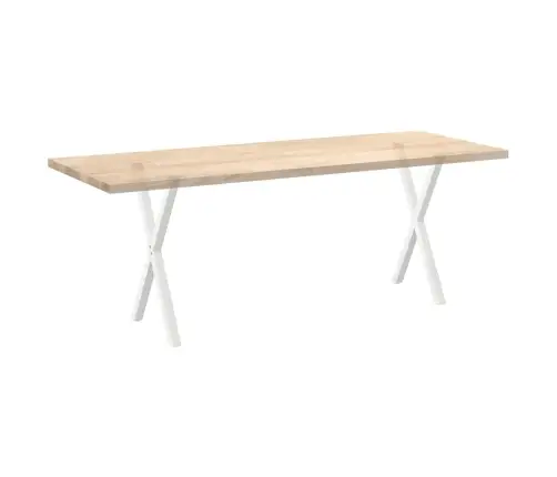 Ēdamgalda Kājas, 2 Gab., X-Veida, Baltas, 50X(72-73) Cm, Tērauds Vidaxl
