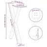 Söögilaua Jalad, X-Kujulised, 2 Tk, Valged, 60 X (72–73) cm Teras