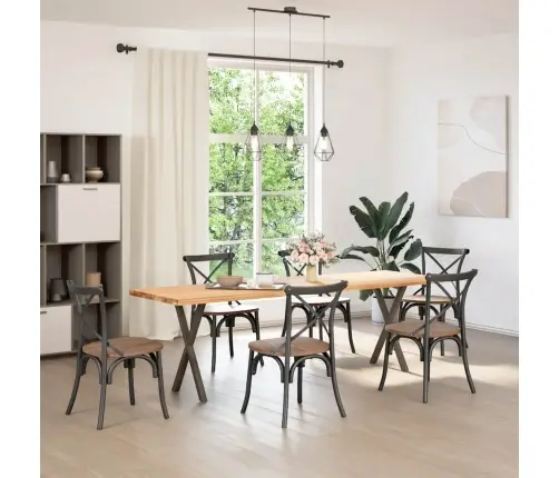 Söögilaua Jalad, 2 Tk, X-Kujulised, Naturaalne Teras, 60 X (72–73) cm Teras