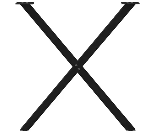 Ēdamgalda Kājas, 2 Gab., X-Veida, Melnas, 80X(72-73) Cm, Tērauds Vidaxl