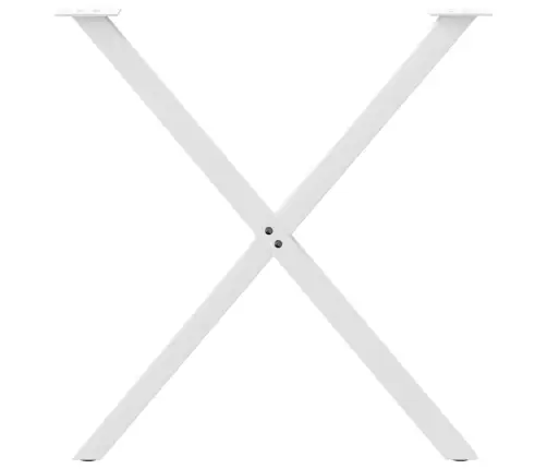 Ēdamgalda Kājas, 2 Gab., X-Veida, Baltas, 80X(72-73) Cm, Tērauds Vidaxl