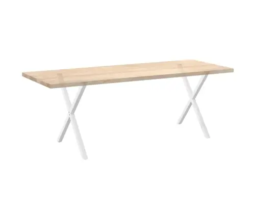 Ēdamgalda Kājas, 2 Gab., X-Veida, Baltas, 80X(72-73) Cm, Tērauds Vidaxl