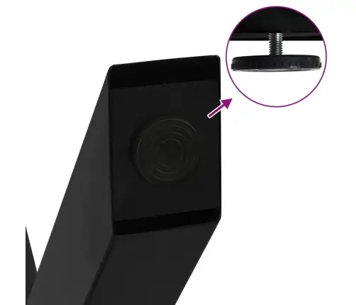 Söögilaua Jalad, X-Kujulised, 2 Tk, Mustad, 90 X (72–73) cm Teras