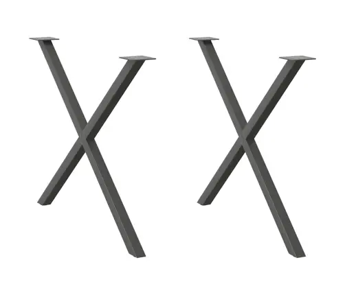 Valgomojo Stalo Kojos, 2 Vnt., Antracito Spalvos, 90X(72-73) cm Plienas