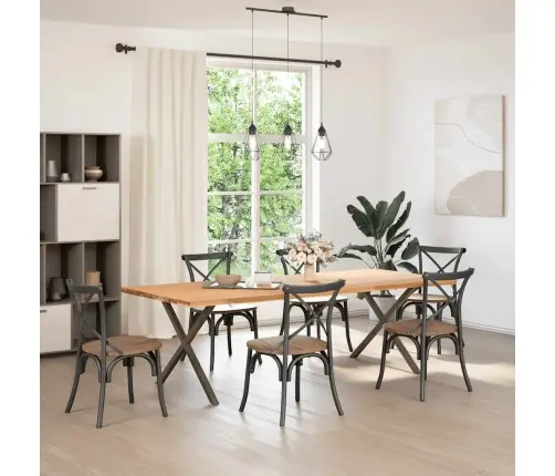 Söögilaua Jalad X-Kujulised 2 Tk, Naturaalne Teras, 90 X (72–73) cm Teras