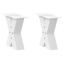 Kafijas Galdiņa Kājas, 2 Gab., X-Veida, Baltas, 30X(30-31) Cm, Tērauds Vidaxl