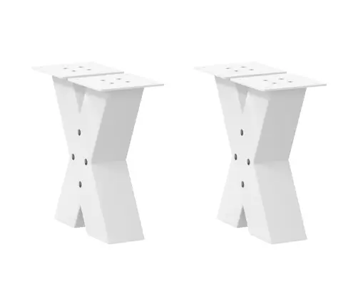 Kafijas Galdiņa Kājas, 2 Gab., X-Veida, Baltas, 30X(30-31) Cm, Tērauds Vidaxl