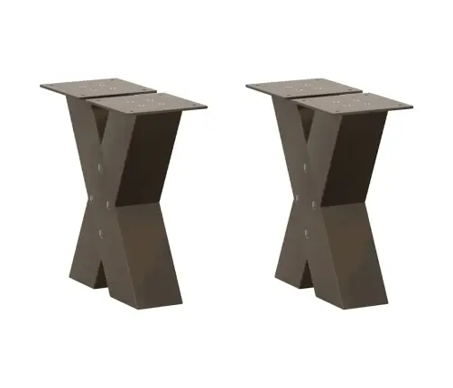 Kohvilaua Jalad X-Kujulised 2 Tk, Naturaalne Teras, 30 X (30–31) cm Teras