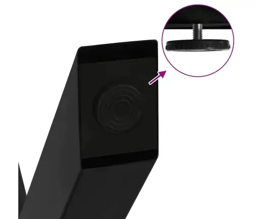 Kafijas Galdiņa Kājas, 2 Gab., X-Veida, Melnas, 40X(30-31) Cm, Tērauds Vidaxl